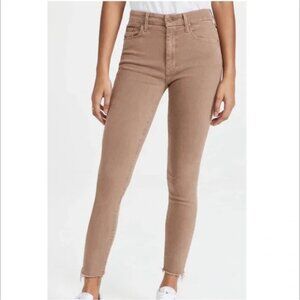 NEW NWOT! MOTHER HIGH WAISTED LOOKER ANKLE FRAY stretch DENIM jeans sz 25